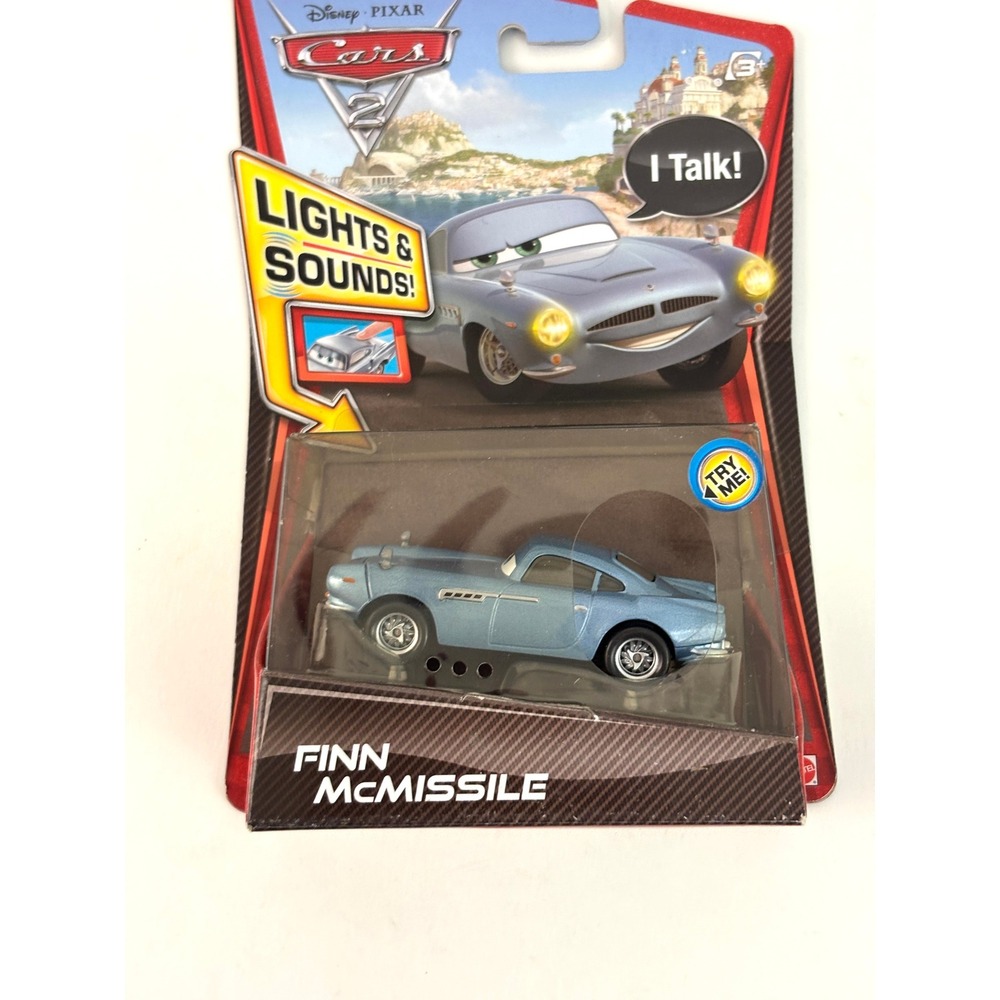 Disney Pixar Cars 2 Finn McMissile Lights Sounds Talking V5086 Sealed 2011